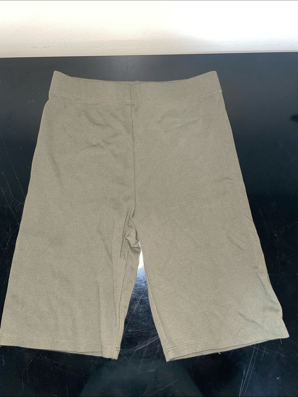Women's Olive High-Rise Knit Bike Shorts XS/S